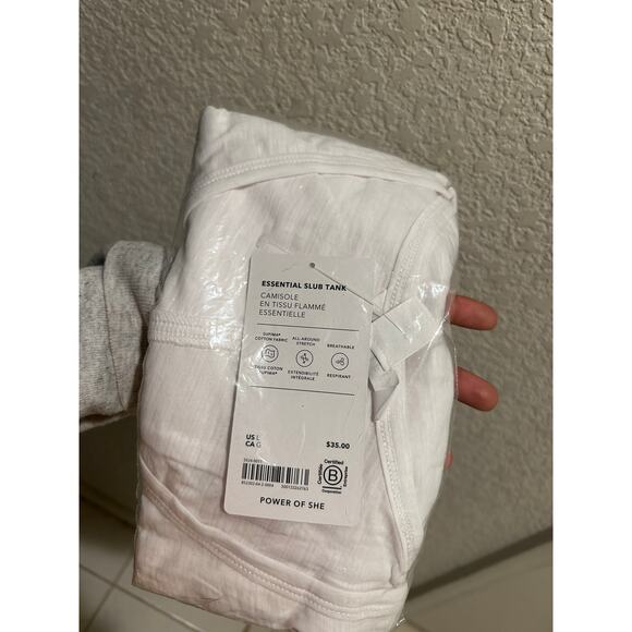 Athleta Essential Slub Tank in White Size Small NWT - Picture 3 of 4